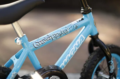 Vista 12 de Dynacraft Magna Kids Bike - Ruedas de 12 pulgadas con ruedas de entrenamiento en rojo, azul y verde para niños de 2 años en adelante