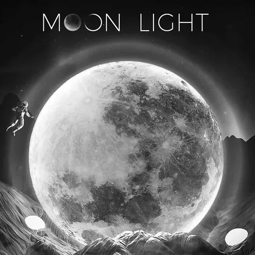 Vista 5 de Aplique de pared de luna negro, moderno LED regulable con control remoto, lámpara de pared para interiores, iluminación de techo para sala de estar