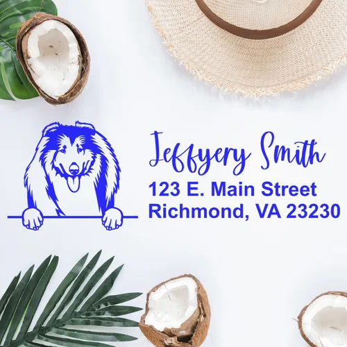 Vista 78 de American Bulldog Stamp Duo, Custom Return Address for Dog Lovers, Personalized Mail Mark for Letters and Cards