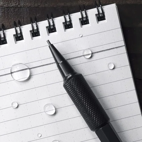 Vista 4 de Rite in the Rain - Lápiz mecánico resistente a la intemperie, barril negro, mina negra de 1.3 mm (N°. BK13) lápices de escritura