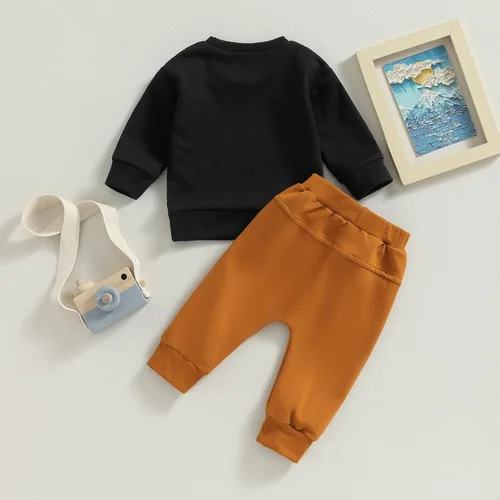 Vista 3 de Conjunto de sudadera de manga larga para bebé, ropa de otoño e invierno