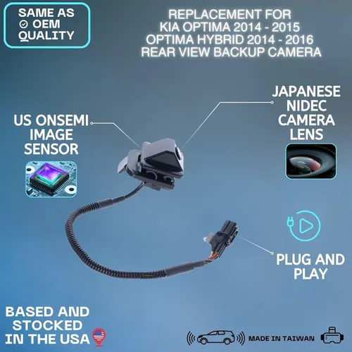 Vista 2 de Cámara de respaldo sustituye a 14-16 Kia Optima 957602T650 Rear View, Parking Cam Replaces OE # 95760-2T650 957602T650, reverse parking assist