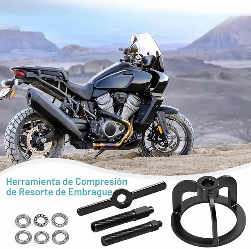 Vista 7 de Compresor de Resorte de Embrague Herramienta de Compresión Repuesto para Harley Davidson Softail Touring Sportster XL XLH 883 1200 Dyna Buell