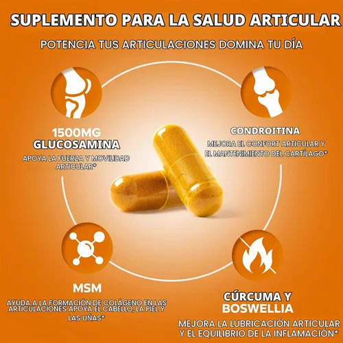 Vista 3 de Conjunto de suplementos de glucosamina condroitina MSM y complejo de magnesio