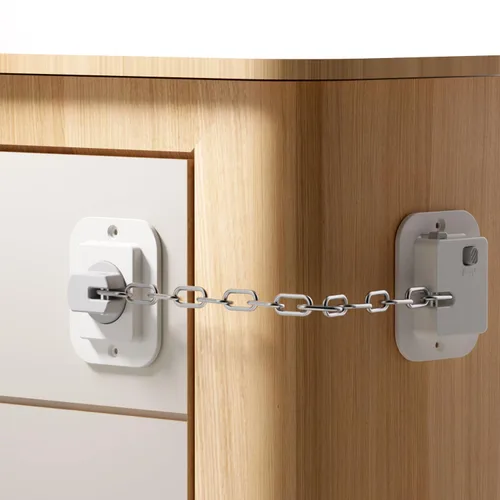 Vista 9 de YEYA - Anclaje para muebles antipunta sin taladro, ajustable de 10 pulgadas, paquete de 2