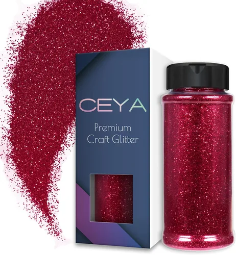 Vista 32 de Ceya Polvo de purpurina ultra fina de 3.8 onzas/110g, Admiral Blue Crafts Glitter de 1/128 pulgadas, 0.008 pulgadas, 0.2mm para slime, resina epoxi