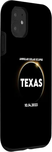 Vista 3 de Funda para iPhone 11 Annular Solar Eclipse Texas 2023