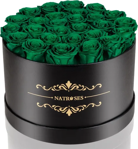 Vista 20 de 27 rosas preservadas en una caja de flores para entrega, regalos