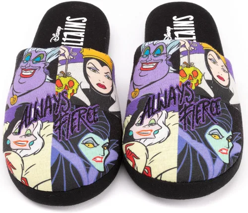Vista 6 de Disney Villains - Pantuflas para mujer zapatos de casa para mujer Negro