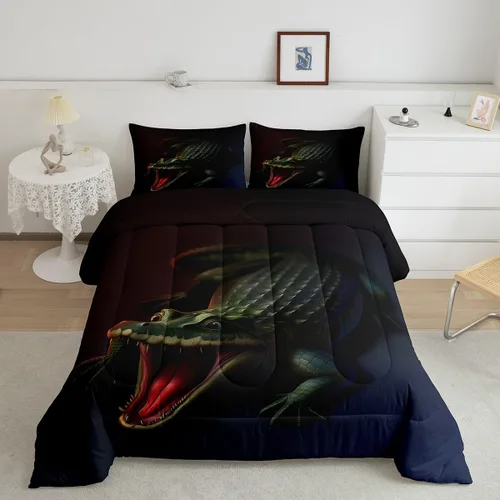 Vista 42 de Feelyou, juego de ropa de cama estilo vaquero tamaño individual para niños, juego de edredón occidental para niños y niñas, desierto del lejano