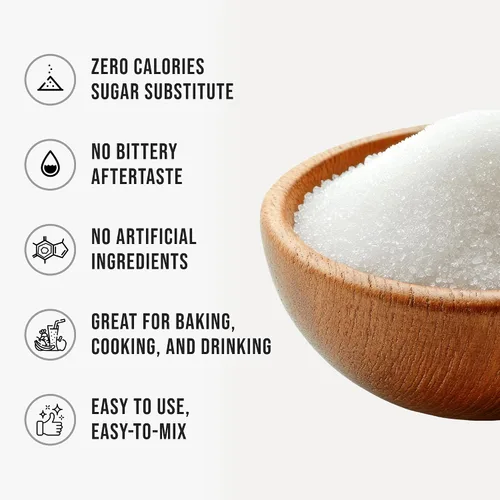 Vista 3 de Polvo de stevia orgánico, 8.01 oz, edulcorante puro de stevia sin calorías para bebidas, polvo para hornear y bebidas, sin regusto, sin OMG