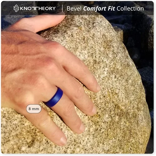Vista 12 de Knot Theory - Anillo de boda de silicón para hombres y mujeres Anillos de goma finos de calidad superior con gran estilo, comodidad; son ideales