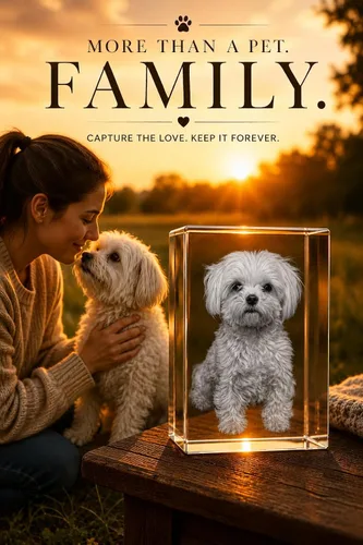 Vista 2 de Rectángulo de fotos de cristal grabado en 3D personalizado Recuerdo grabado con láser personalizado Regalo Decoración Regalo conmemorativo