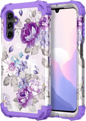 Vista 43 de Hocase Funda para Galaxy A37 5G, protección resistente a prueba de golpes, parachoques de goma de silicona suave+funda protectora híbrida
