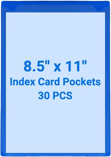 Vista 64 de 30 PCS Clear Self Adhesive Plastic Label Pockets, Top Loading Business & Library Index Card Holders, Peel and Stick Sleeves for Storage Bins, Totes