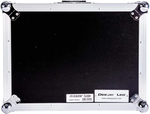 Vista 3 de Funda de vuelo Karaoke Dj Station completa con cubierta extraíble y puerta delantera, hardware resistente suficiente espacio en la parte trasera