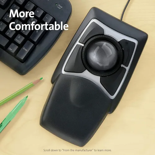 Vista 2 de Kensington Expert mouse con rueda de desplazamiento, Negro Plata