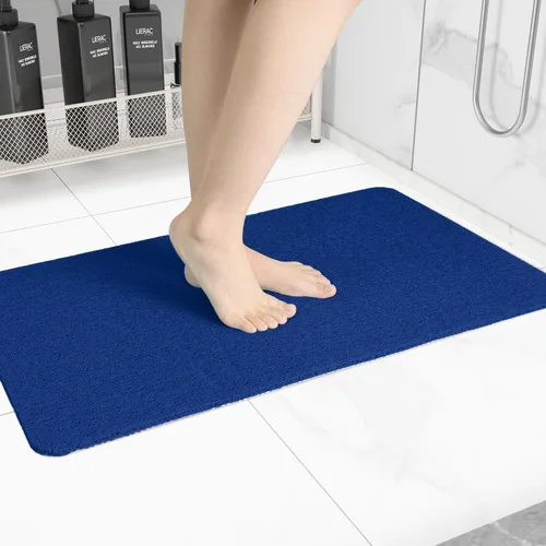 Vista 7 de Hargiis - Tapete antideslizante de secado rápido para tina y ducha, tapete exfoliante para pies, para baño, cocina u hotel, beige, 24 x 16 pulgadas