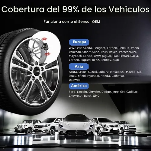 Vista 5 de Autel Sensores TPMS 2 en 1 Sensor MX-Sensor 315Mhz/433Mhz Sensor de presión de neumáticos, sensores TPMS inalámbricos programables y clonables a
