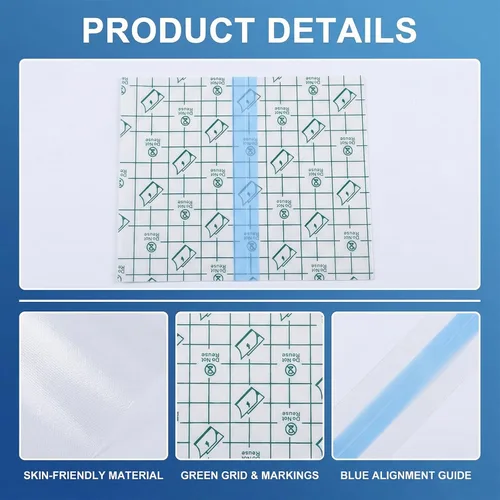 Vista 4 de 30 pieces 6x7 inch Ab Shaping Tape - Invisible transparent abdominal lifting tape, suitable for flat abdomen and apron abdomen