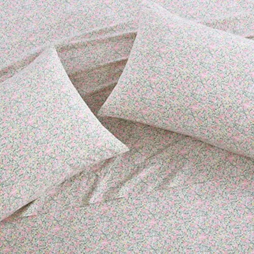 Vista 8 de Laura Ashley - Sábanas tamaño King, juego de ropa de cama de percal de algodón, ligeras y transpirables para decoración del hogar
