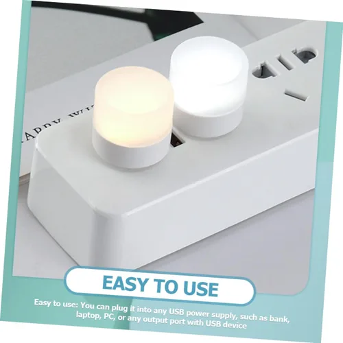 Vista 9 de DOITOOL 10 unids USB luz nocturna recargable apliques de pared al aire libre lámpara de pared mini coche compacto guardería luz nocturna mini LED