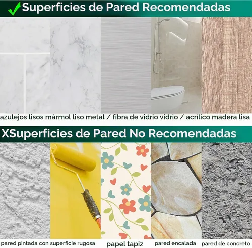 Vista 4 de Calcomanías adhesivas de repuesto para regadera, tiras de ventosa, gancho grande y fuerte para almacenamiento de baño, estantes transparentes