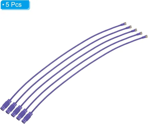 Vista 60 de PATIKIL Llavero de alambre Cables de acero titanio Llavero Loop para senderismo al aire libre