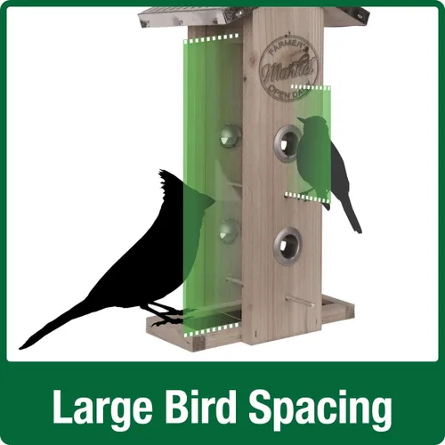 Vista 7 de Wild Wings WWGF1-DECO - Alimentador vertical galvanizado para pájaros de cedro