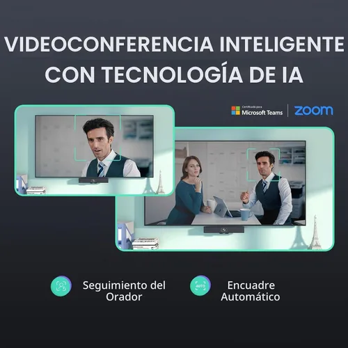 Vista 3 de Yealink MeetingBar A10 - Cámara y micrófono para sala de conferencias, sistema Android
