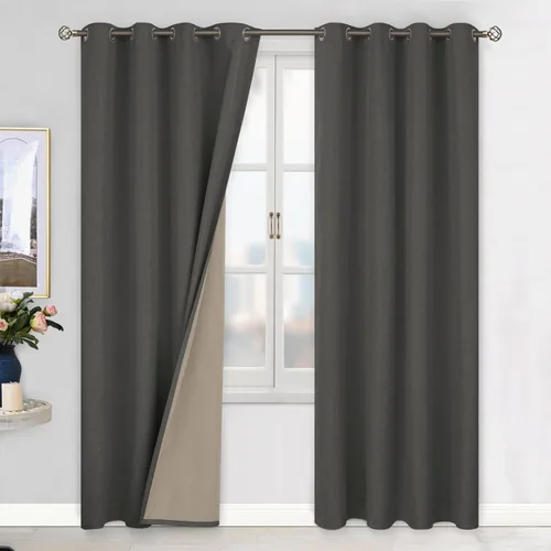 Vista 16 de BGment - Cortinas blackout blancas para dormitorio de 84 pulgadas de largo, juego de 2 paneles, cortinas para dormitorio con aislamiento térmico