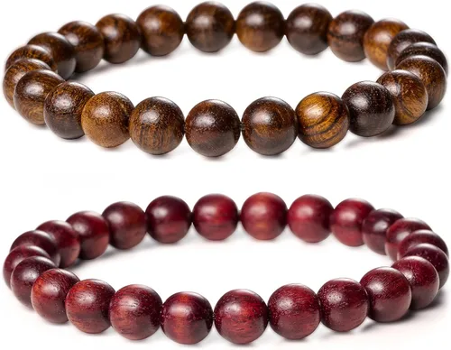 Vista 47 de Bivei - Pulsera elástica de cuentas redondas de cristales curativos semipreciosos naturales, hecha a mano, rellenadores de regalo para mujeres Ágata
