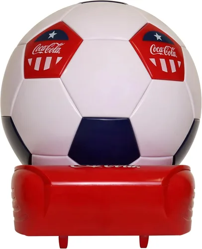 Vista 6 de Mini refrigerador Coca Cola - Refrigerador para dormitorio u oficina, enfriador portátil de mesa para bebidas, 12V 110V Refrigerador para bebidas