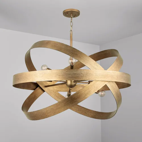 Vista 7 de Capital Lighting 439061ML Jude - Colgante geométrico moderno de metal llamativo, 6 luces, 360 vatios totales, 16 pulgadas de alto x 32 pulgadas