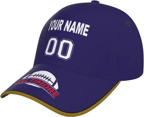 Vista 34 de Gorra personalizada con cualquier nombre y número ajustable, regalo personalizado para papá, hombres, mujeres, jóvenes, fanáticos de los deportes