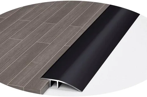 Vista 4 de HCZION 1 tira de umbral para puerta, tira de transición de aluminio, tira de transición de piso, rampa de umbral de alfombra, reductor de umbrales