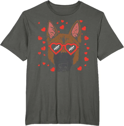 Vista 5 de Camiseta de regalo para perro con cara de pastor alemán, Negro, S
