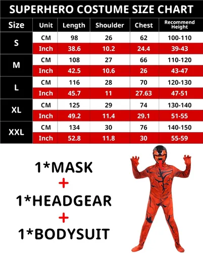 Vista 6 de PUNKSUIT Traje de superhéroe para niños, disfraz de cosplay de Halloween con máscara LED