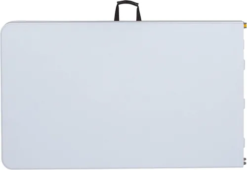 Vista 6 de Flash Furniture Kathryn - Mesa plegable rectangular de plástico ajustable de 8 pies con asa de transporte, mesa plegable para eventos en interiores