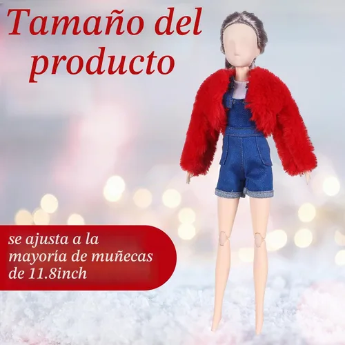 Vista 3 de Bencailor 6 piezas de ropa de muñeca para 11.8 pulgadas, estilo clásico, color vibrante