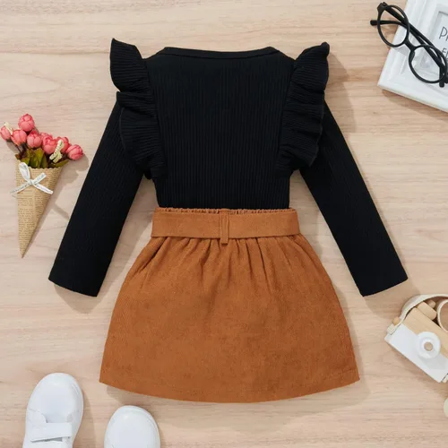 Vista 7 de Santikisler Conjunto de 2 piezas de ropa de otoño e invierno para niños pequeños