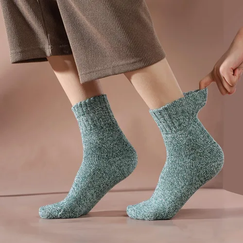 Vista 5 de Calcetines de lana, 5 pares, calcetines de lana para mujer, calcetines de botas suaves