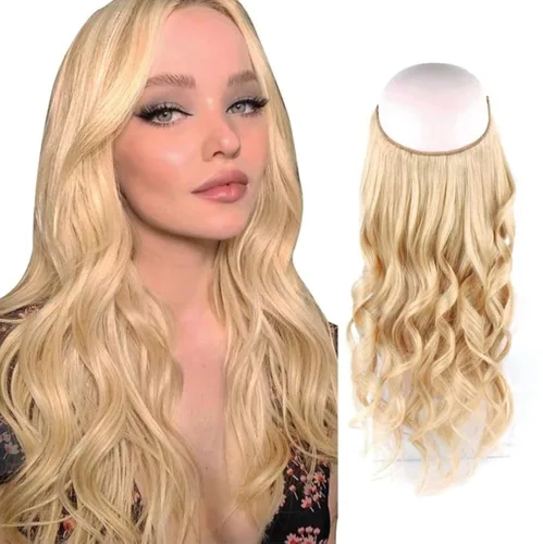 Vista 56 de Sassina Extensiones de Cabello con Alambre Invisible Cabello Humano Real con Alambre Transparente Tamaño Ajustable Clips Seguros Naturales Liso