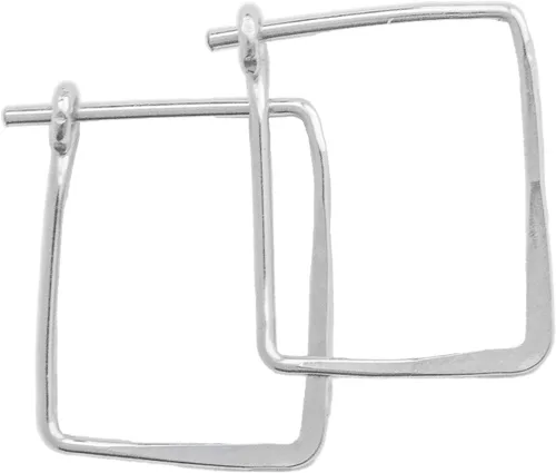 Vista 87 de Aretes de aro finos martillados, elegantes plata esterlina geométrica sólida, relleno de oro y relleno de oro rosa; para mujer por Lotus Stone
