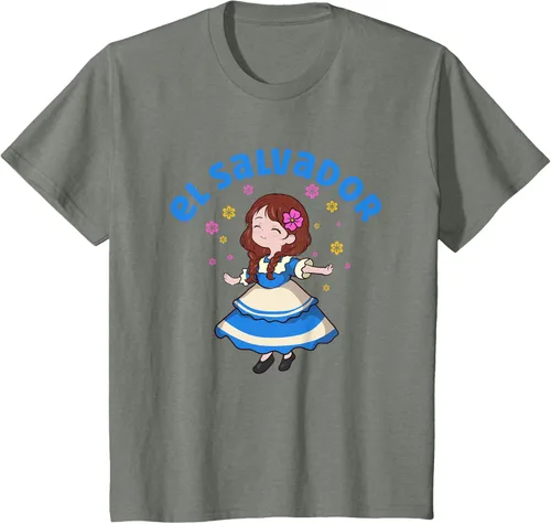 Vista 70 de Camiseta de mujer hispana con bandera salvadoreña de El Salvador Orgullosa, Negro