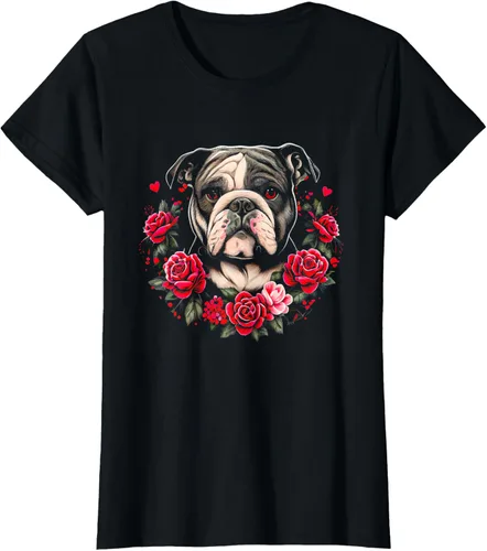 Vista 13 de Día de San Valentín - Camiseta de San Valentín Bulldog Inglés, Negro