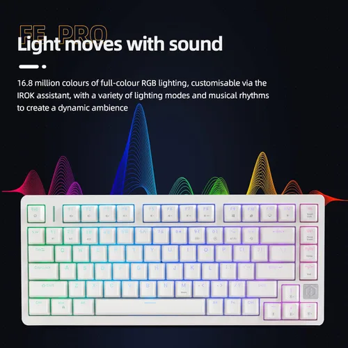 Vista 6 de FE75Pro Teclado mecánico intercambiable en caliente, teclado inalámbrico TKL 75% RGB personalizable retroiluminado