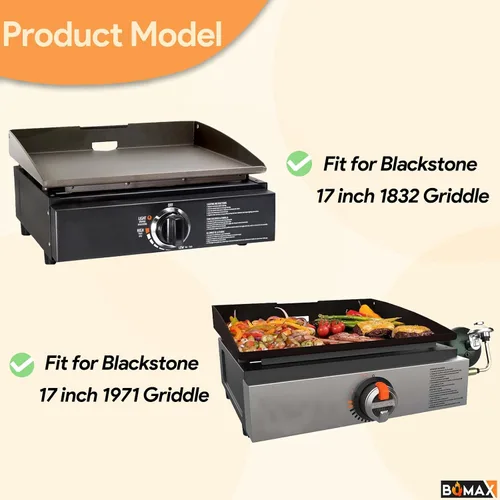 Vista 2 de Tapa de plancha y cubierta de parrilla para Blackstone de 17 pulgadas 1832 Adventure Ready Griddle, capucha de plancha para piezas de repuesto