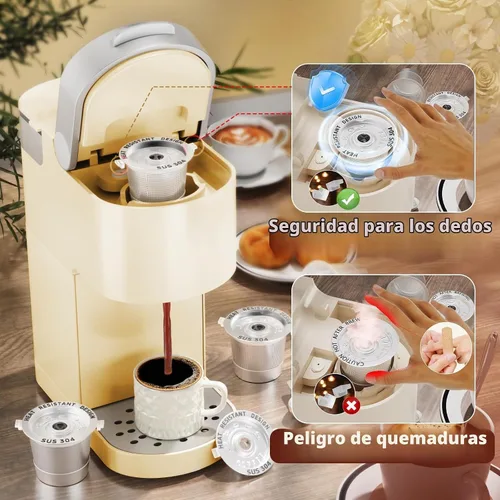 Vista 6 de 1 paquete de cápsulas de café reutilizables K Cups para Keurig 1.0: cápsulas de café reutilizables de acero inoxidable para cápsulas de café Keurig