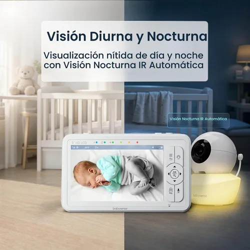 Vista 8 de Babysense Cámara complementaria de repuesto para monitor de bebé HDS2, solo funciona con monitores HDS2, requiere unidad principal HDS2